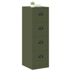 vidaXL Aktenschrank mit Schubladen 2 pcs Olive Grün 44 x 50 x 139 cm