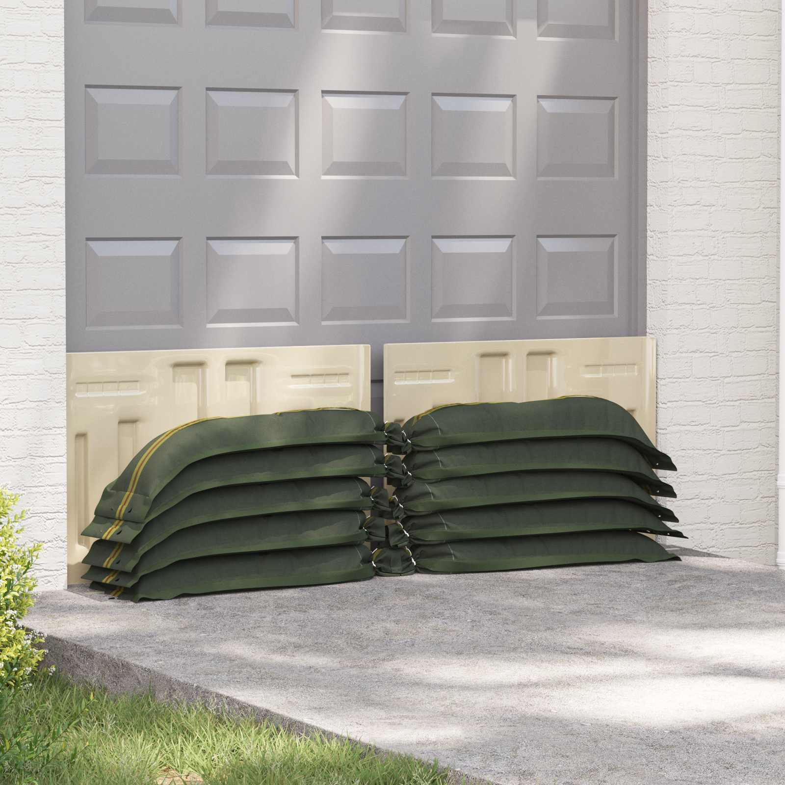 vidaXL Sandsäcke 50 pcs Dunkelgrün 100 x 25 cm HDPE