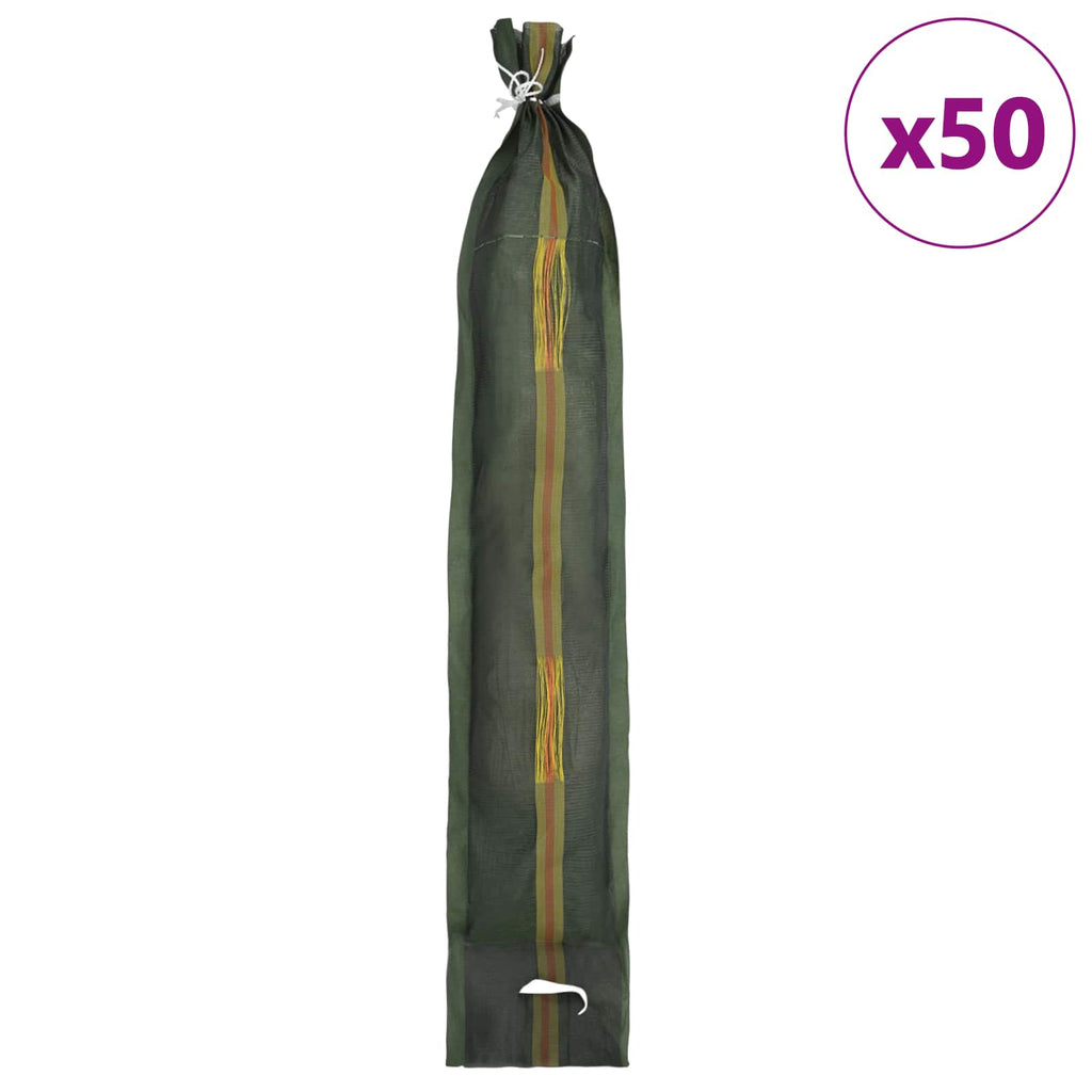 vidaXL Sandsäcke 50 pcs Dunkelgrün 100 x 25 cm HDPE