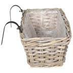 vidaXL Hängender Blumentopf Korb 2 pcs Grau 48 x 22 x 15 cm