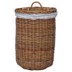 vidaXL Wäschekorb 2 pcs Braun Kubu Rattan