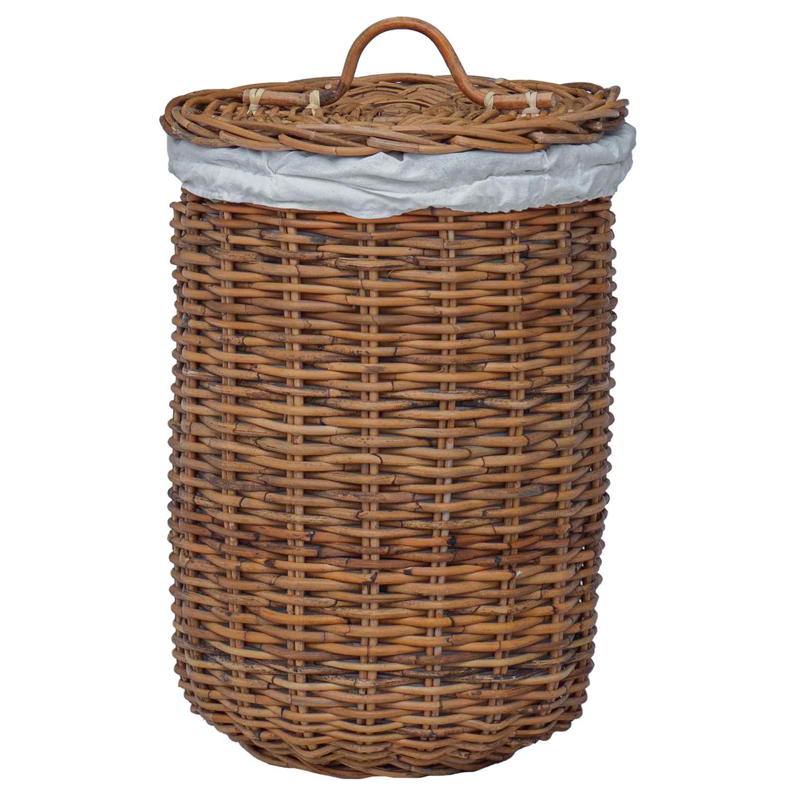 vidaXL Wäschekorb 2 pcs Braun Kubu Rattan