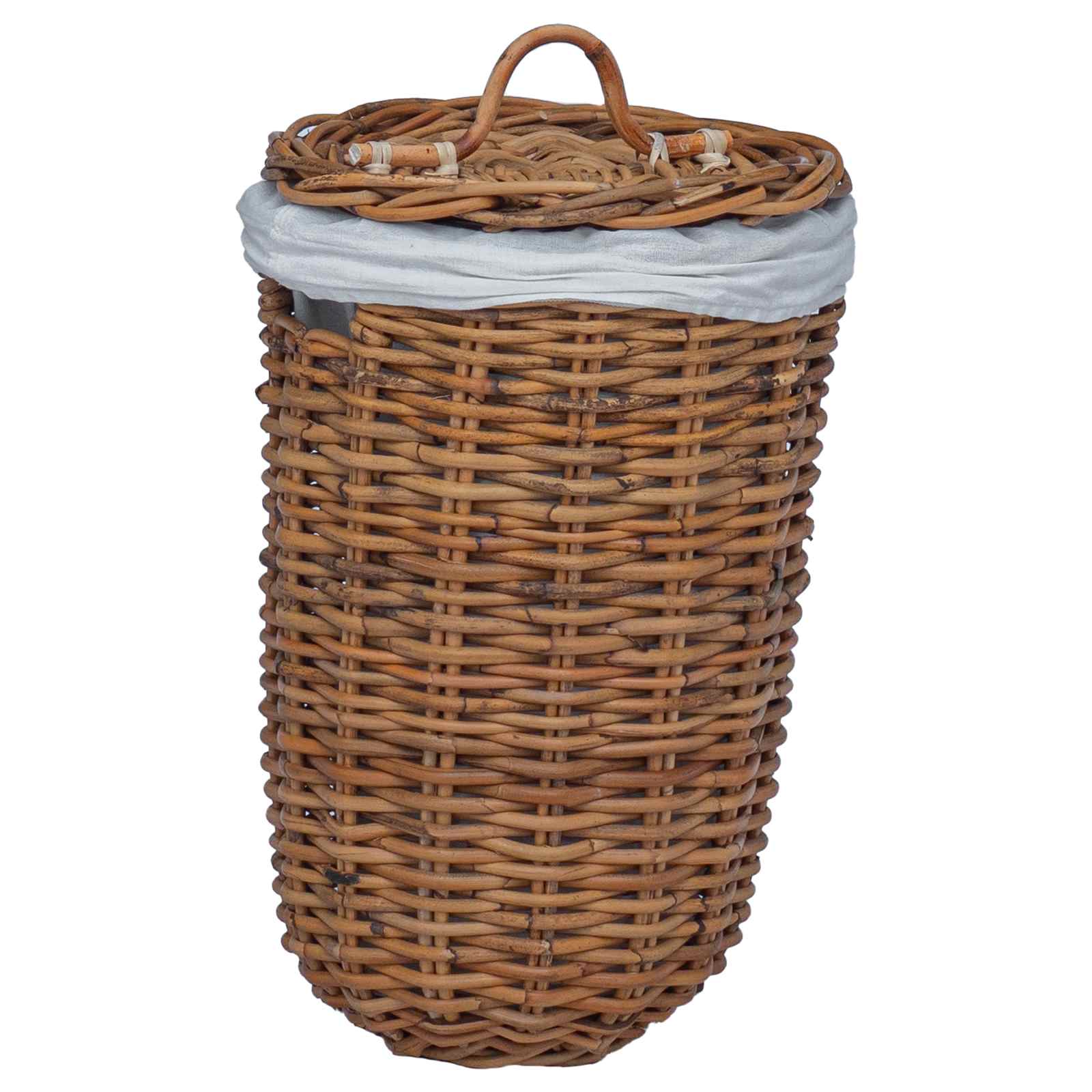 vidaXL Wäschekorb 2 pcs Braun Kubu Rattan