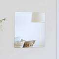 vidaXL Wandspiegel Quadratisch 40 x 40 cm Gehärtetes Glas