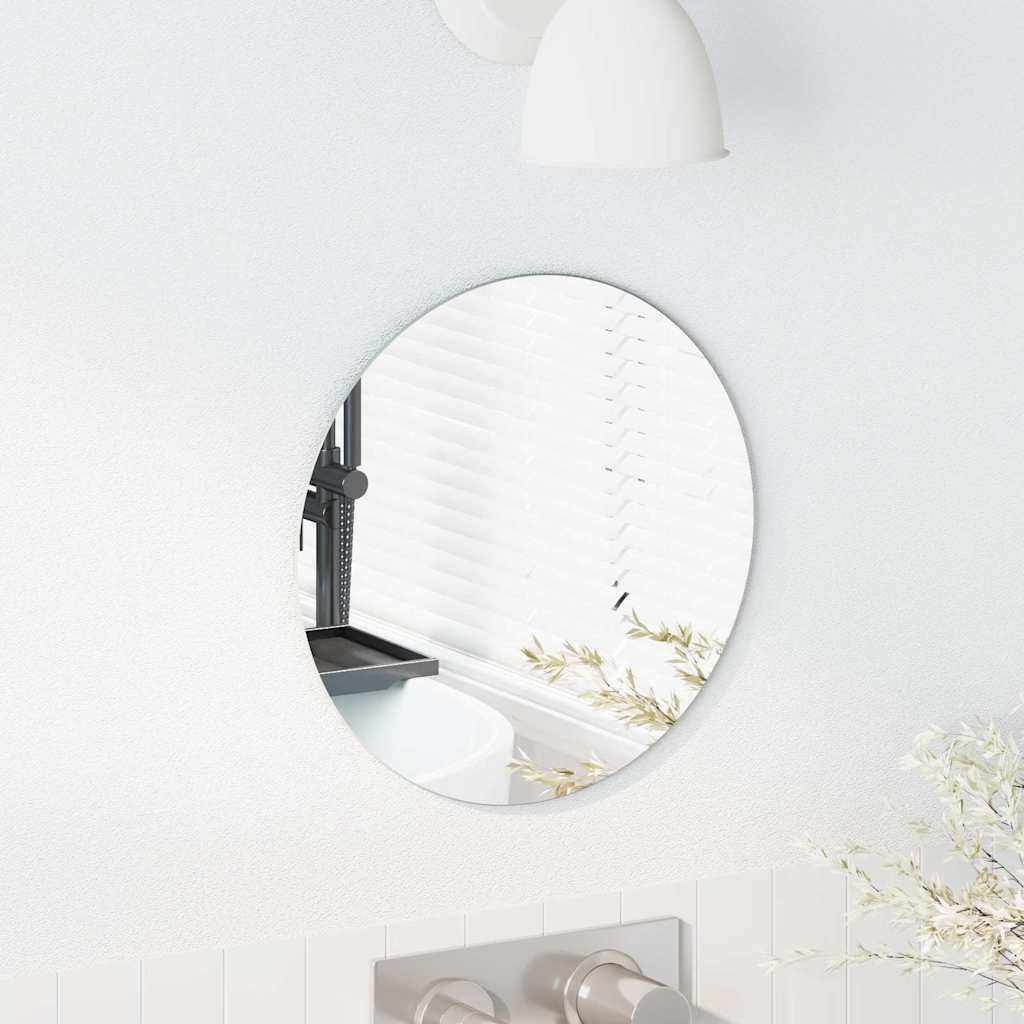 vidaXL Wandspiegel Rund Ø 30 cm Gehärtetes Glas