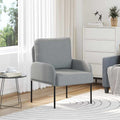 vidaXL Sofas mit Kissen 55cm Hellgrau Sperrholz