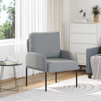 vidaXL Sofas mit Kissen 55cm Hellgrau Sperrholz