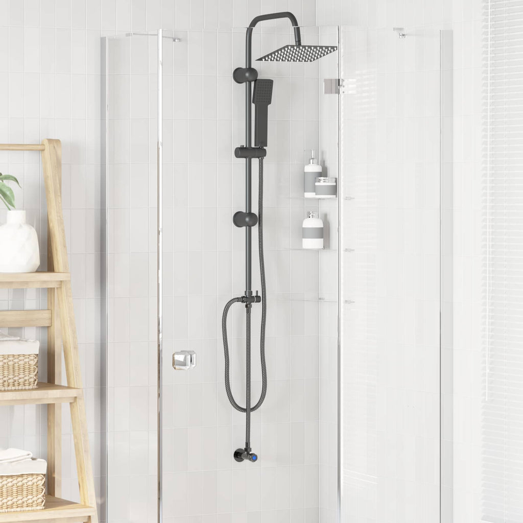 vidaXL Duschsystem Schwarz 47 x 20 x 95 cm Edelstahl