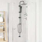 vidaXL Duschsystem Schwarz 47 x 20 x 95 cm Edelstahl