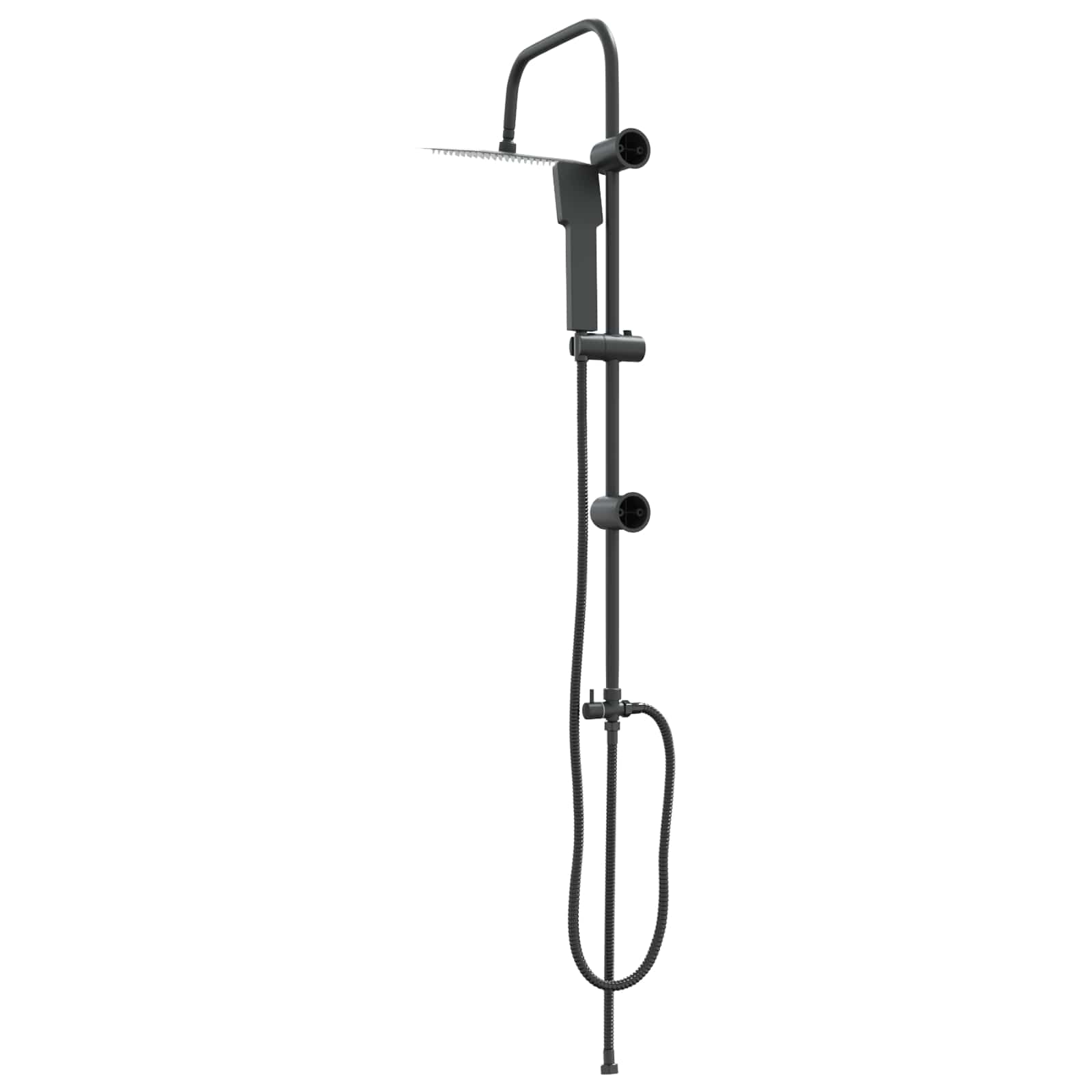 vidaXL Duschsystem Schwarz 47 x 20 x 95 cm Edelstahl