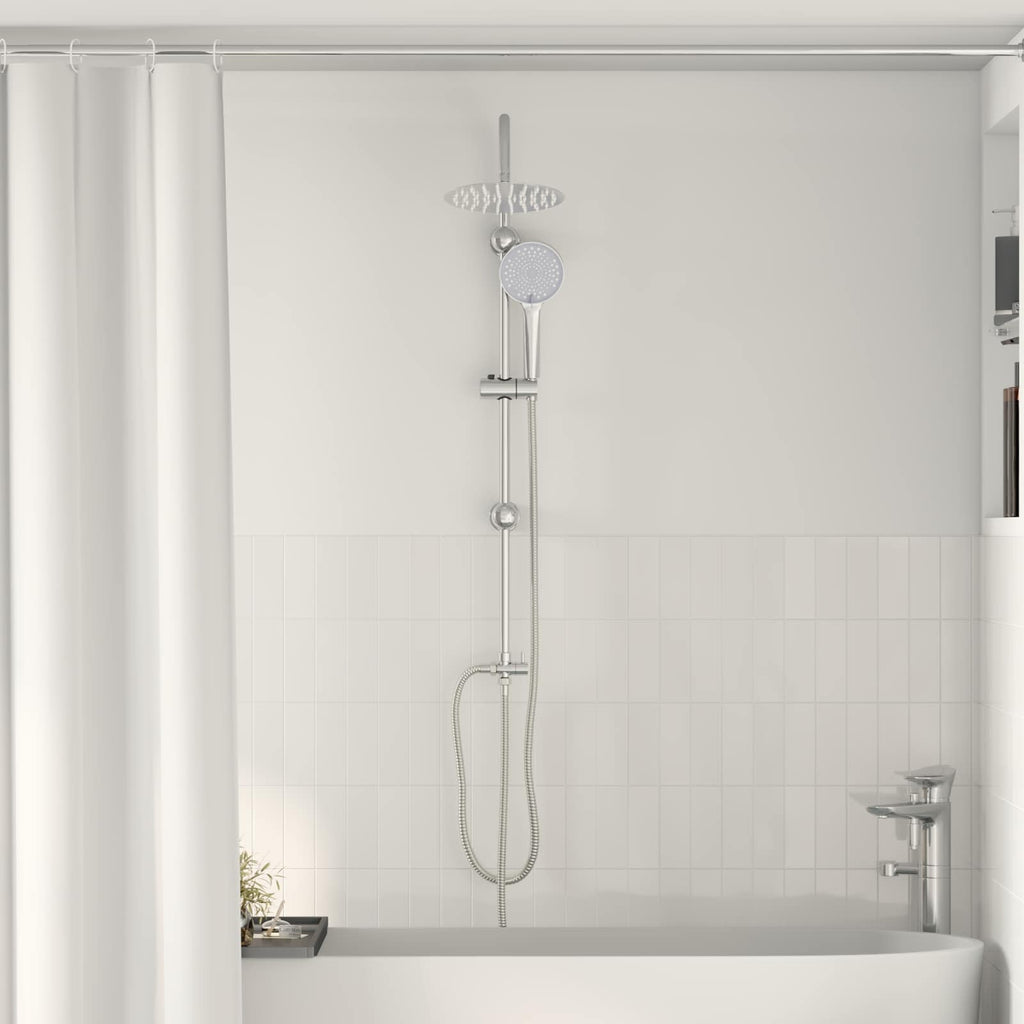 vidaXL Duschsystem Schwarz 47 x 20 x 95 cm Edelstahl