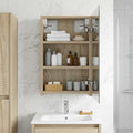 vidaXL Badezimmerspiegelschrank mit Tür Sonoma-Eiche 30 x 10,5 x 50 cm