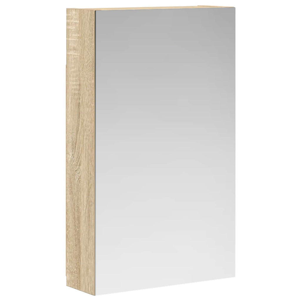 vidaXL Badezimmerspiegelschrank mit Tür Sonoma-Eiche 30 x 10,5 x 50 cm