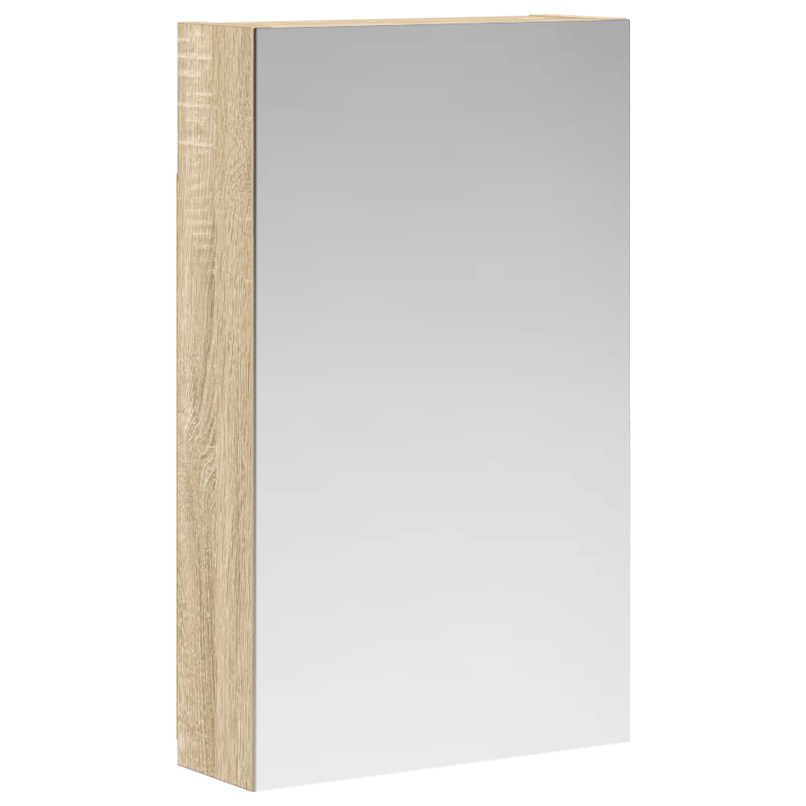 vidaXL Badezimmerspiegelschrank mit Tür Sonoma-Eiche 30 x 10,5 x 50 cm