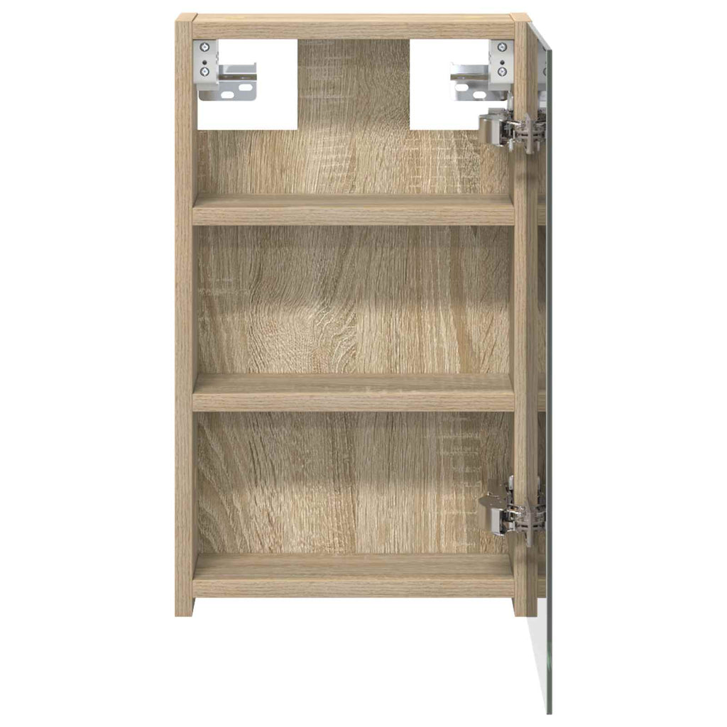 vidaXL Badezimmerspiegelschrank mit Tür Sonoma-Eiche 30 x 10,5 x 50 cm
