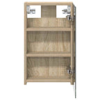 vidaXL Badezimmerspiegelschrank mit Tür Sonoma-Eiche 30 x 10,5 x 50 cm