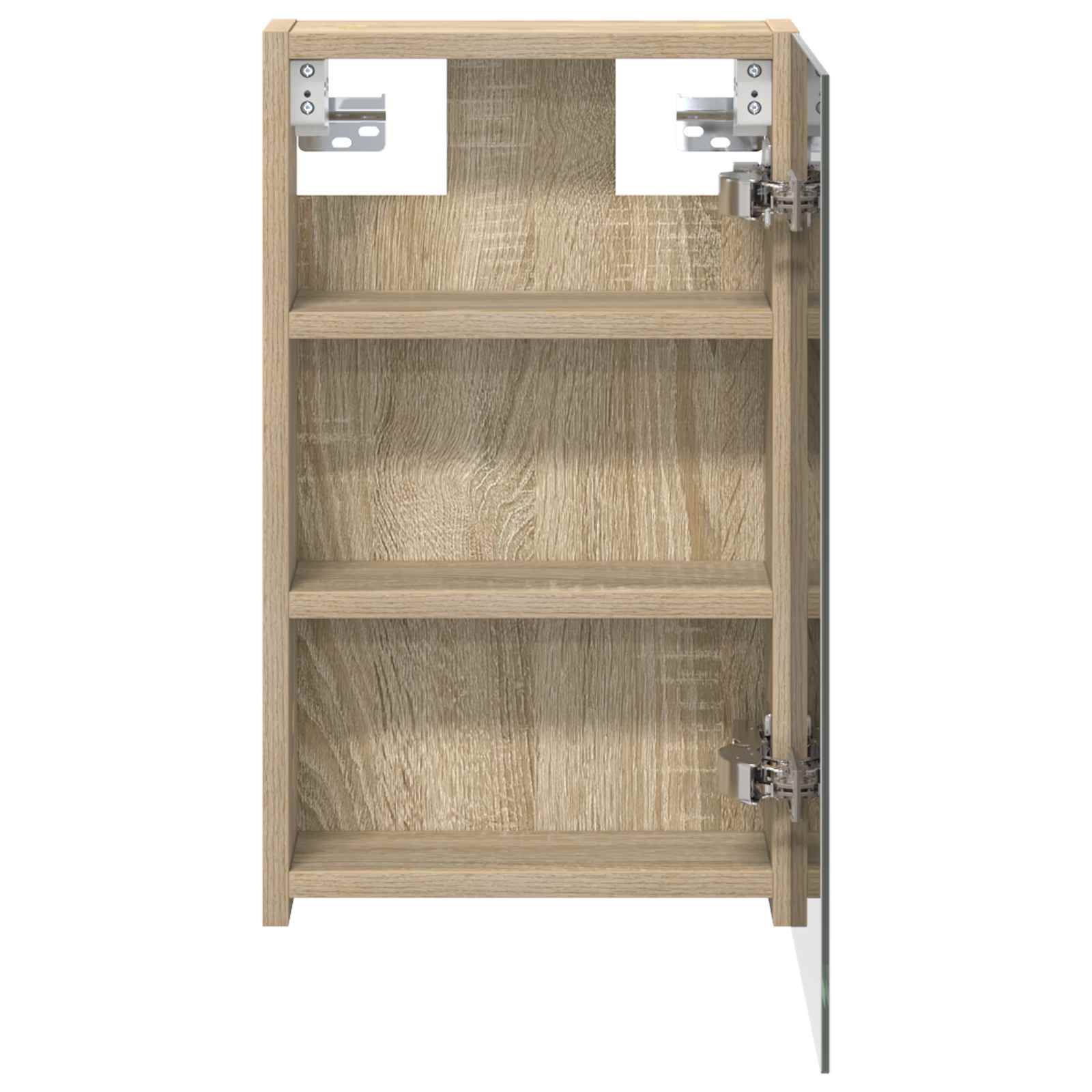 vidaXL Badezimmerspiegelschrank mit Tür Sonoma-Eiche 30 x 10,5 x 50 cm