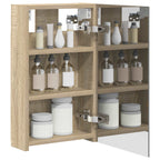 vidaXL Badezimmerspiegelschrank mit Tür Sonoma-Eiche 30 x 10,5 x 50 cm