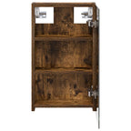 vidaXL Badezimmerspiegelschrank Geräucherte Eiche 30 x 10,5 x 50 cm