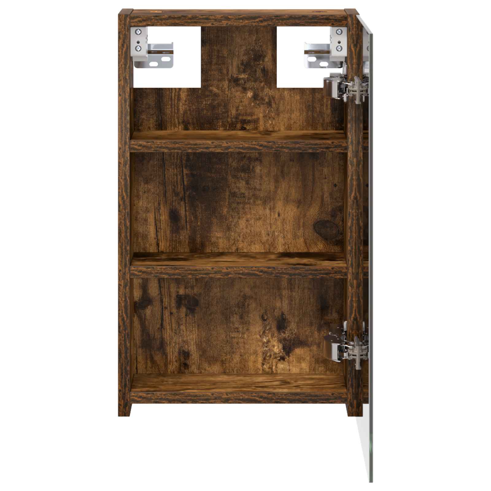 vidaXL Badezimmerspiegelschrank Geräucherte Eiche 30 x 10,5 x 50 cm