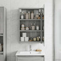 vidaXL Badezimmerspiegelschrank Graues Sonoma 30 x 10,5 x 50 cm
