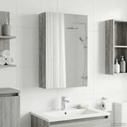 vidaXL Badezimmerspiegelschrank Graues Sonoma 30 x 10,5 x 50 cm