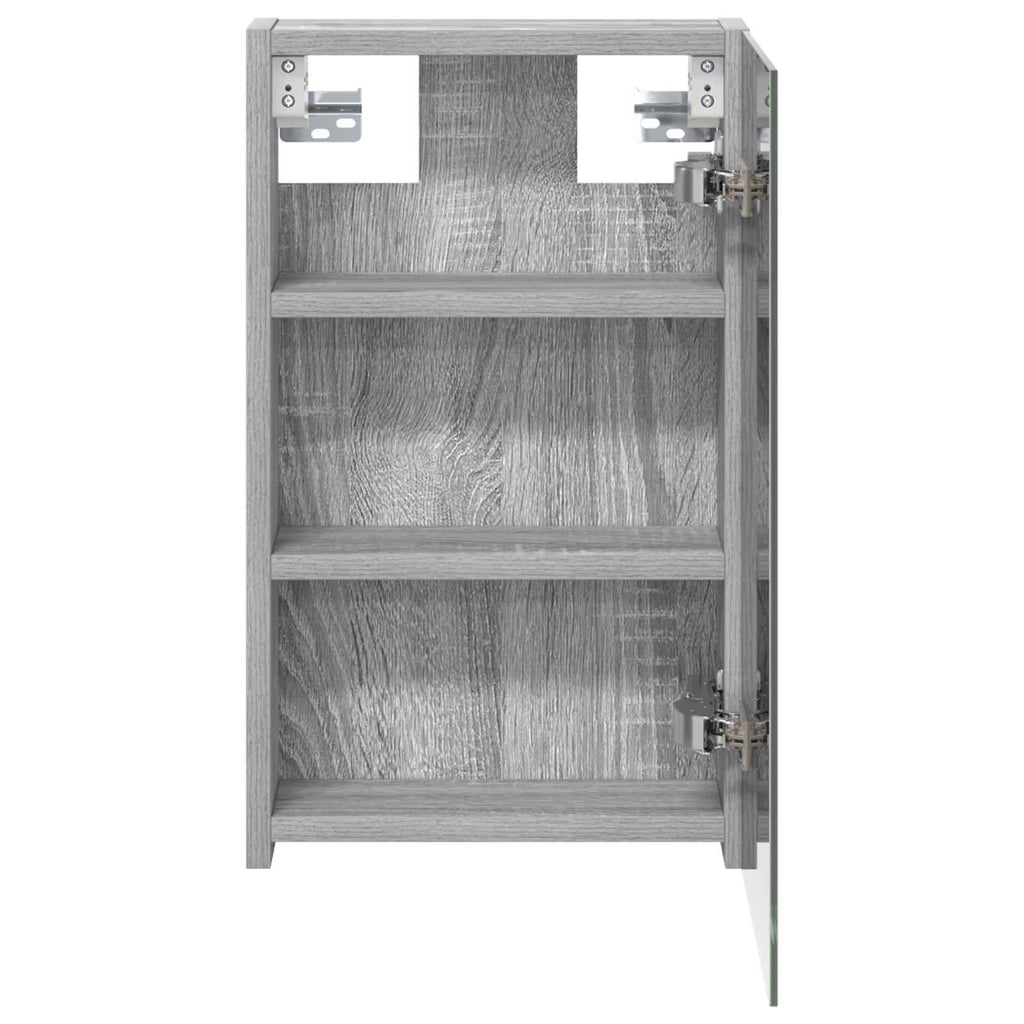 vidaXL Badezimmerspiegelschrank Graues Sonoma 30 x 10,5 x 50 cm