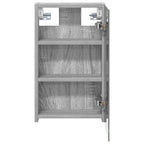vidaXL Badezimmerspiegelschrank Graues Sonoma 30 x 10,5 x 50 cm