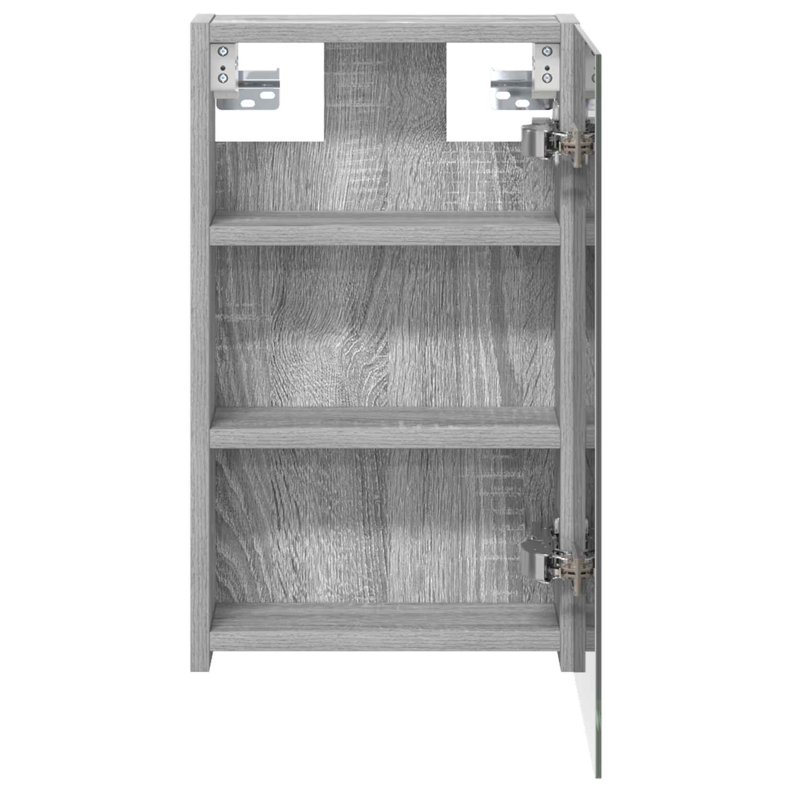 vidaXL Badezimmerspiegelschrank Graues Sonoma 30 x 10,5 x 50 cm
