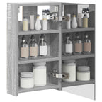 vidaXL Badezimmerspiegelschrank Graues Sonoma 30 x 10,5 x 50 cm