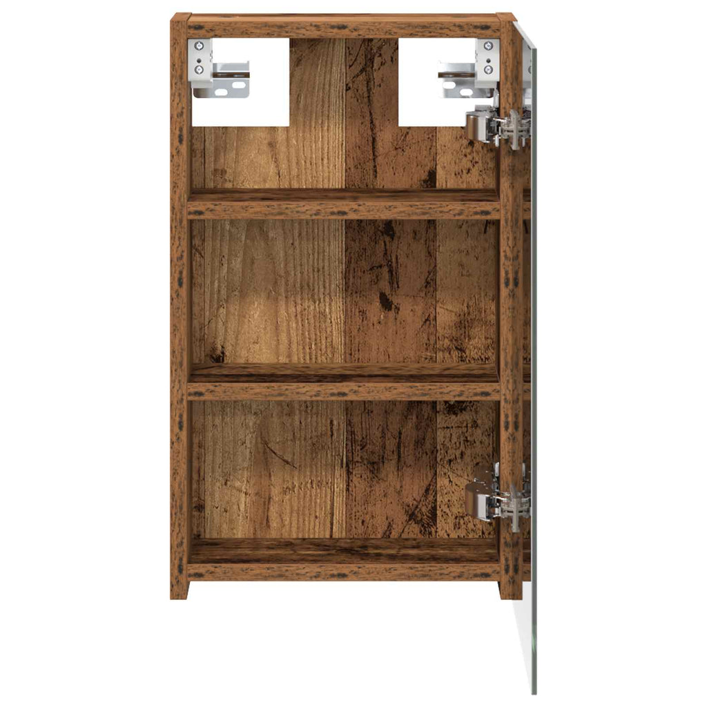 vidaXL Badezimmerspiegelschrank mit Regal Altholz 30 x 10,5 x 50 cm