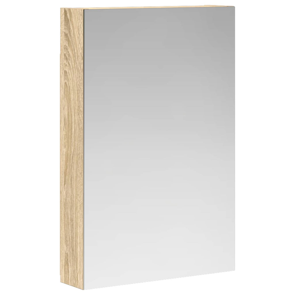 vidaXL Badezimmerspiegelschrank Sonoma-Eiche 40 x 10,5 x 60,5 cm
