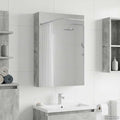 vidaXL Badezimmerspiegelschrank mit Tür Beton Grau 40 x 10,5 x 60,5 cm