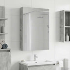 vidaXL Badezimmerspiegelschrank mit Tür Beton Grau 40 x 10,5 x 60,5 cm
