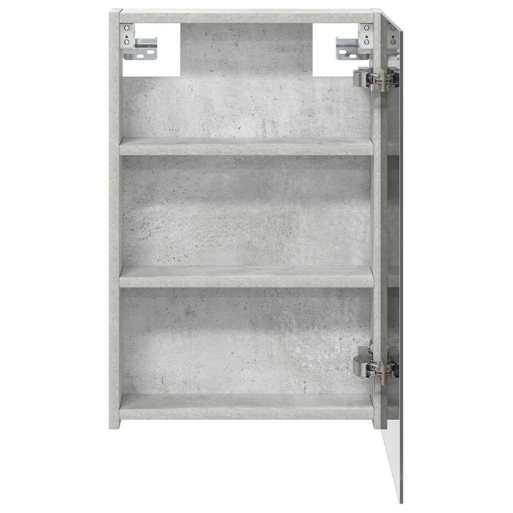 vidaXL Badezimmerspiegelschrank mit Tür Beton Grau 40 x 10,5 x 60,5 cm