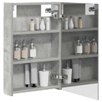 vidaXL Badezimmerspiegelschrank mit Tür Beton Grau 40 x 10,5 x 60,5 cm