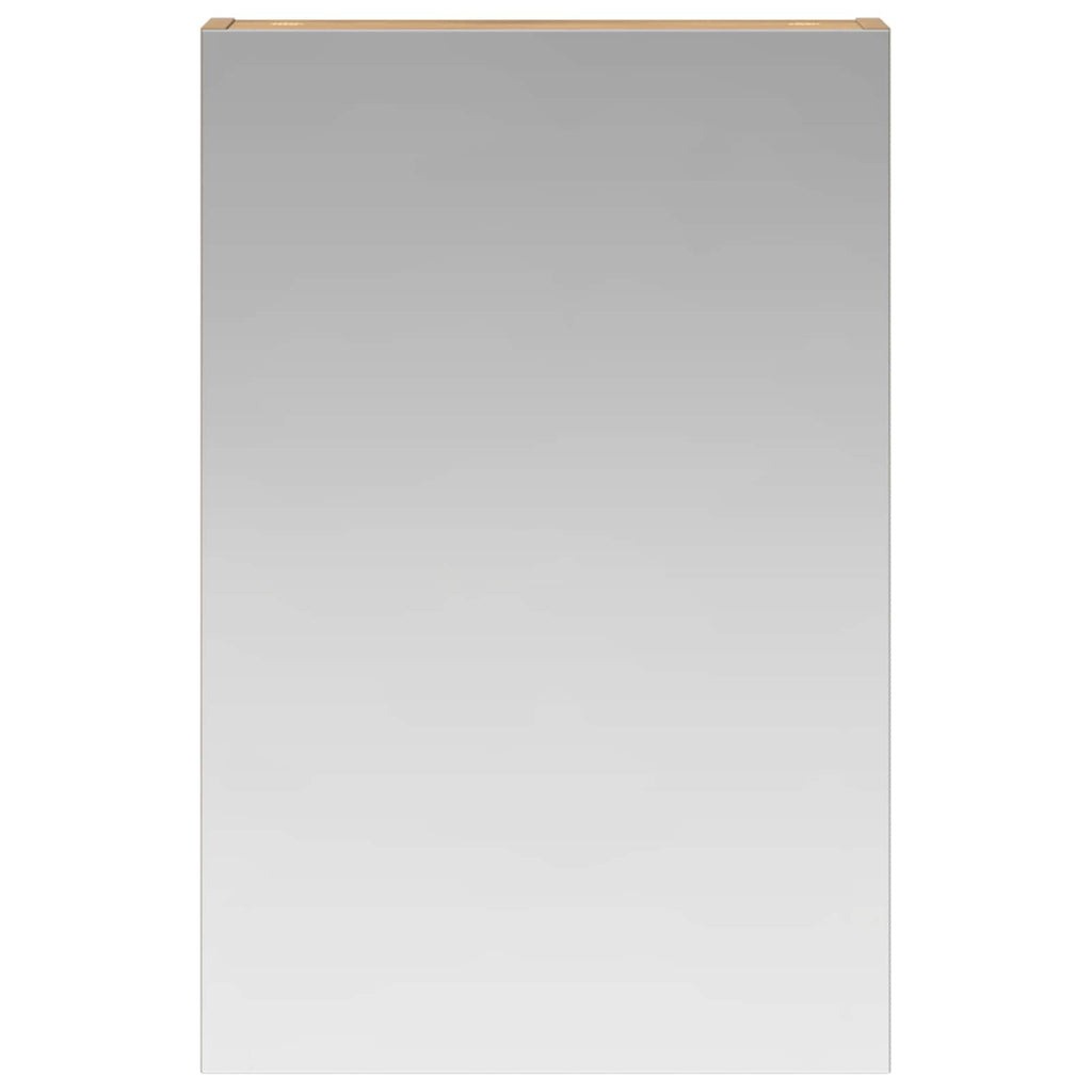 vidaXL Badezimmerspiegelschrank mit Regal mit Tür Kunsthandwerk Eiche