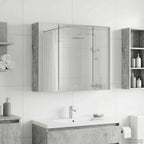 vidaXL Badezimmerspiegelschrank Beton Grau 60 x 14,5 x 50 cm