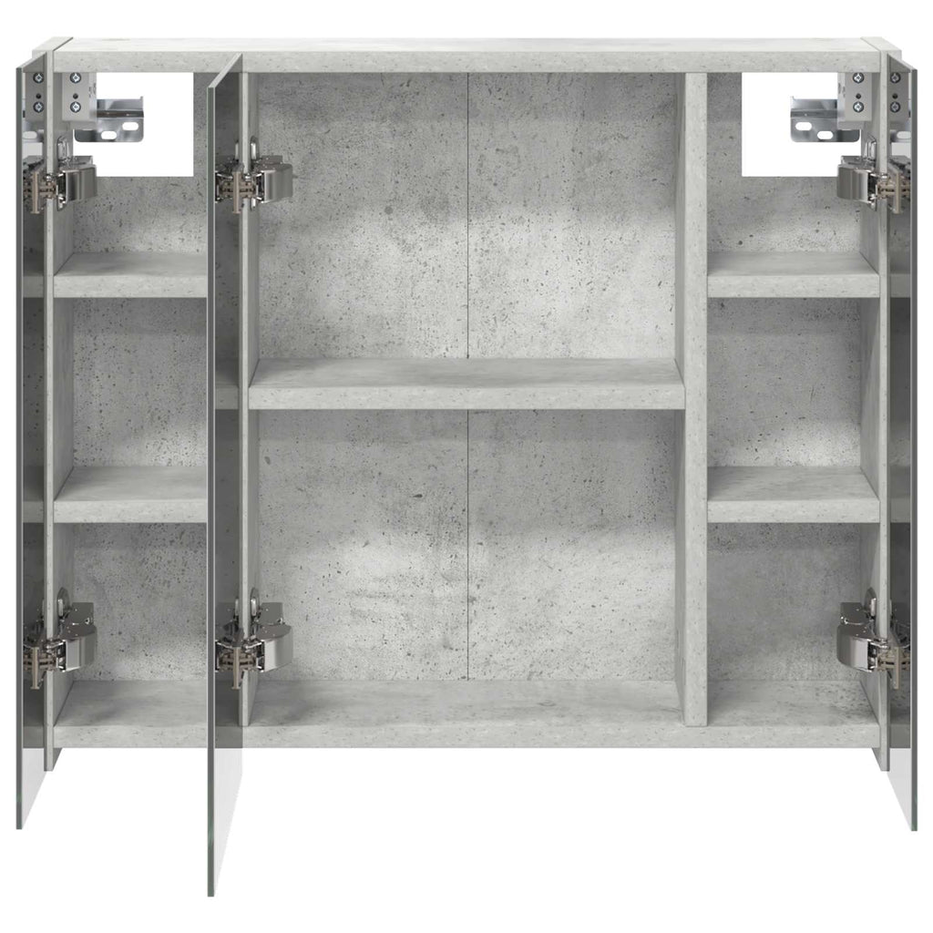 vidaXL Badezimmerspiegelschrank Beton Grau 60 x 14,5 x 50 cm