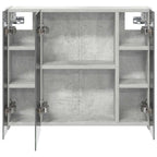 vidaXL Badezimmerspiegelschrank Beton Grau 60 x 14,5 x 50 cm