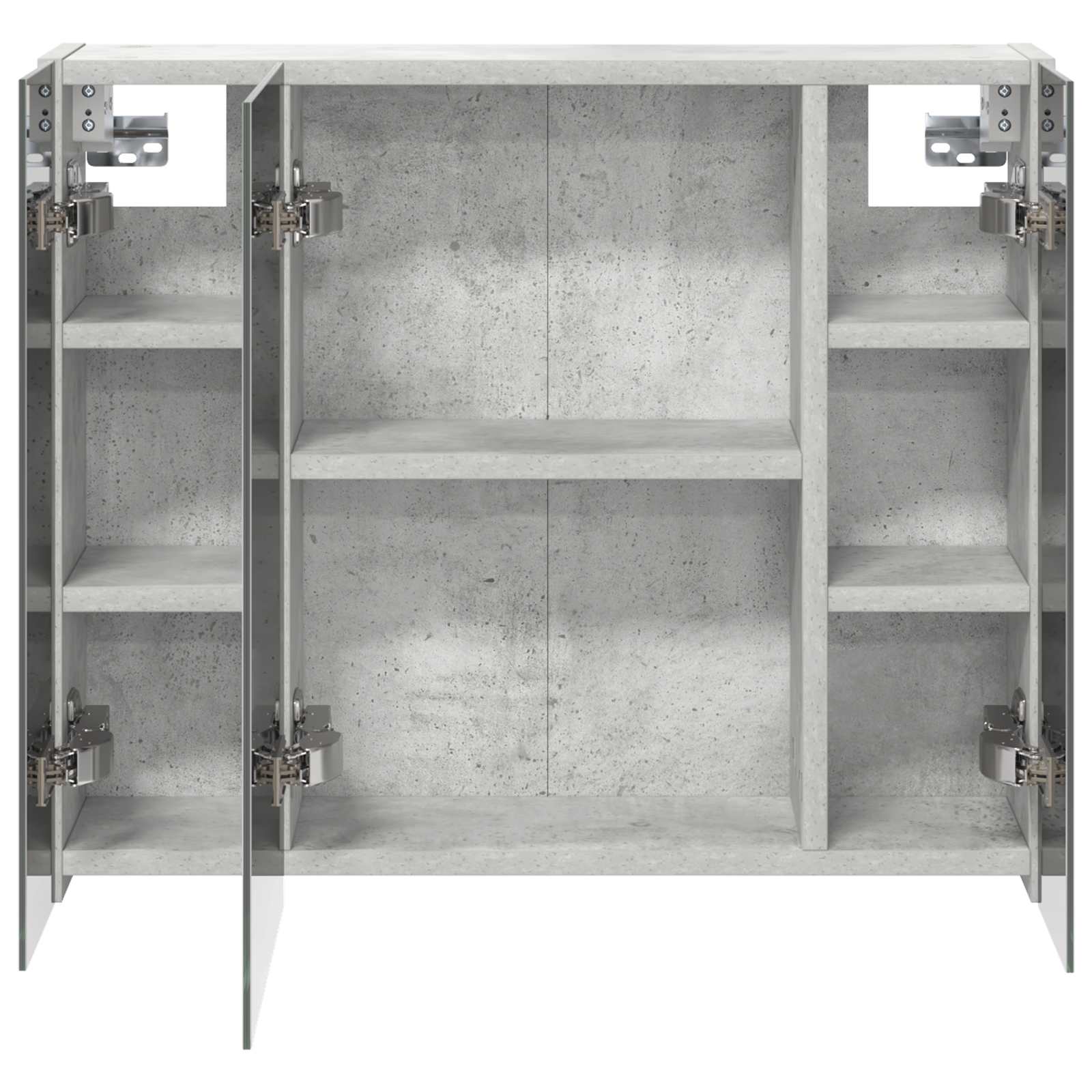 vidaXL Badezimmerspiegelschrank Beton Grau 60 x 14,5 x 50 cm