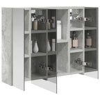 vidaXL Badezimmerspiegelschrank Beton Grau 60 x 14,5 x 50 cm