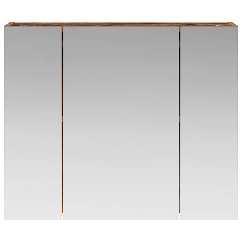 vidaXL Badezimmerspiegelschrank Altholz 60 x 14,5 x 50 cm