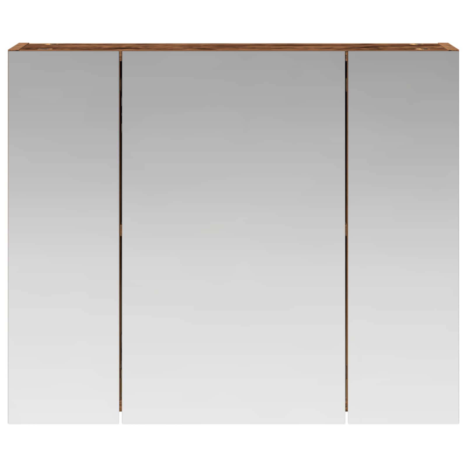 vidaXL Badezimmerspiegelschrank Altholz 60 x 14,5 x 50 cm