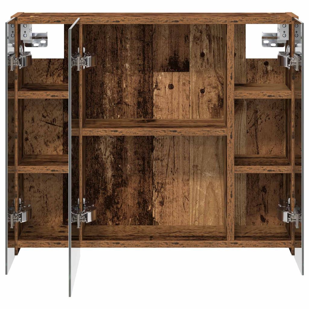 vidaXL Badezimmerspiegelschrank Altholz 60 x 14,5 x 50 cm