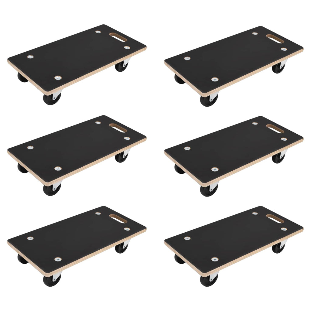 vidaXL Transportwagen 6 pcs Grau Sperrholz