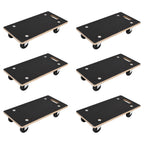 vidaXL Transportwagen 6 pcs Grau Sperrholz