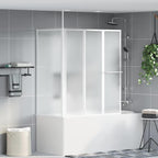 vidaXL Badewannenbildschirm Matt 120 x 70 x 137 cm Aluminium