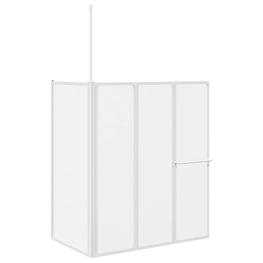 vidaXL Badewannenbildschirm Matt 120 x 70 x 137 cm Aluminium