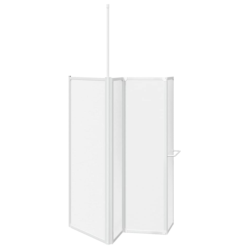 vidaXL Badewannenbildschirm Matt 120 x 70 x 137 cm Aluminium